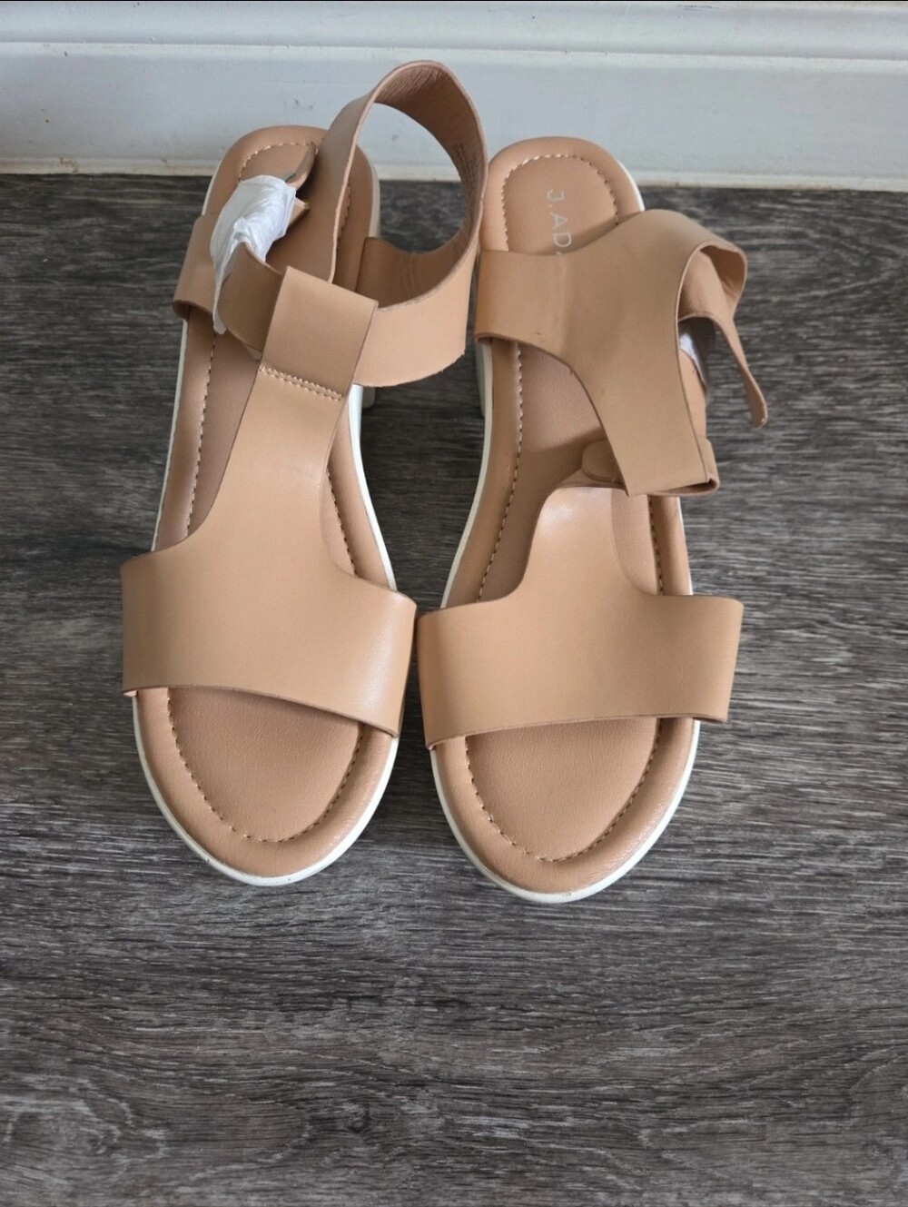 J. Adams Women's Nude Platform Sandals